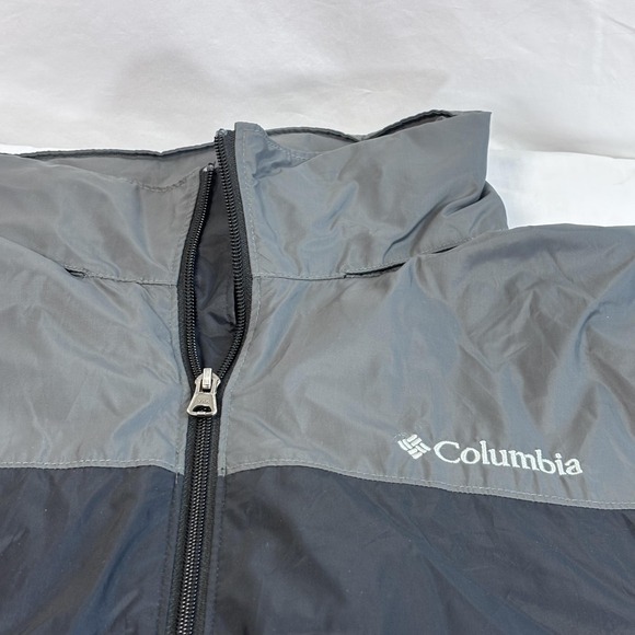 Columbia Jacket Mens XL Gray Black Omni-Shield Hooded Windbreaker Lightweight - Picture 8 of 11